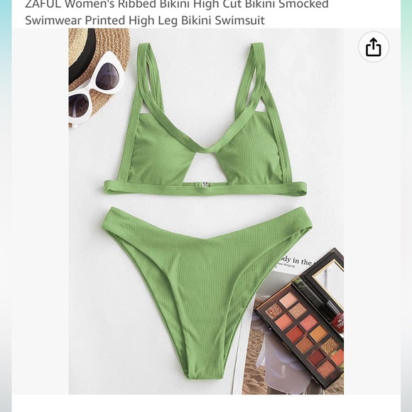 BURNT ORANGE NWT Zaful Bikini with cutouts - Picture 5 of 11